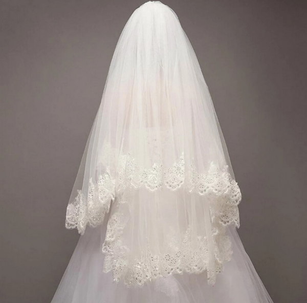 Pure White Wedding Veil  YT019