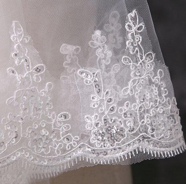 Pure White Wedding Veil  YT019