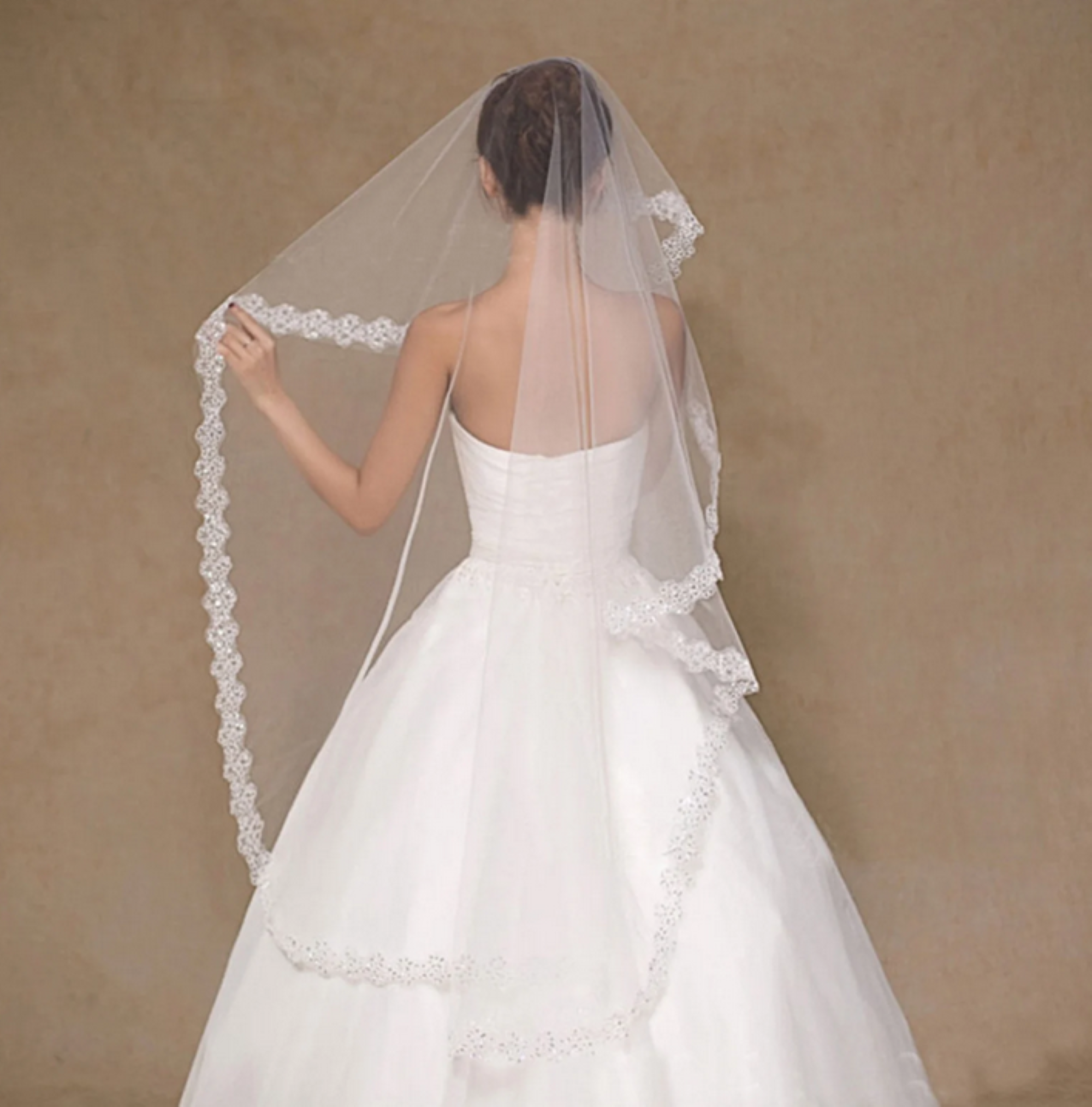 Pure White Wedding Veil  YT019