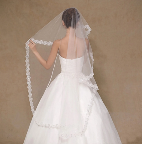 Off White Wedding Veil  YT021