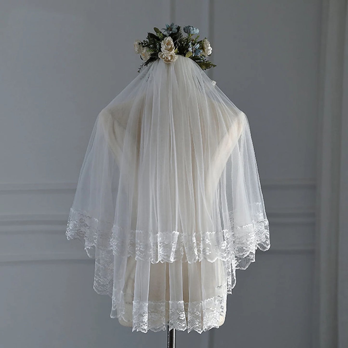 Off White Wedding Veil  T053