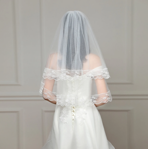 Off White Wedding Veil  YT053