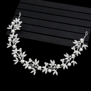 Silver Colour Base Wedding Headband, Bridal Hair Vine  TS265