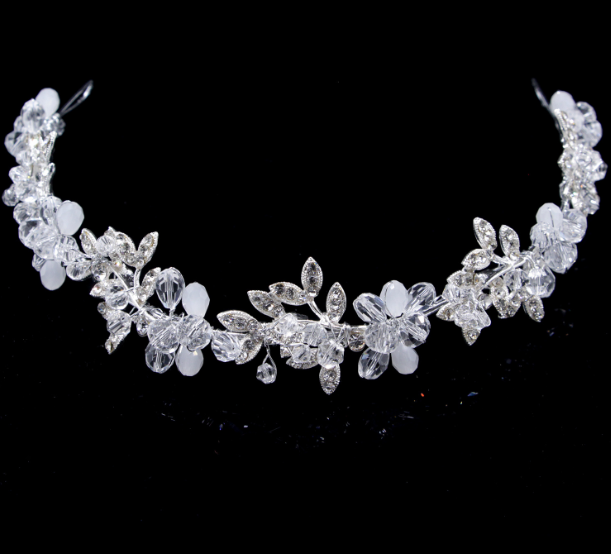 Flower Wedding Headband, Bridal Hair Vine  WH316