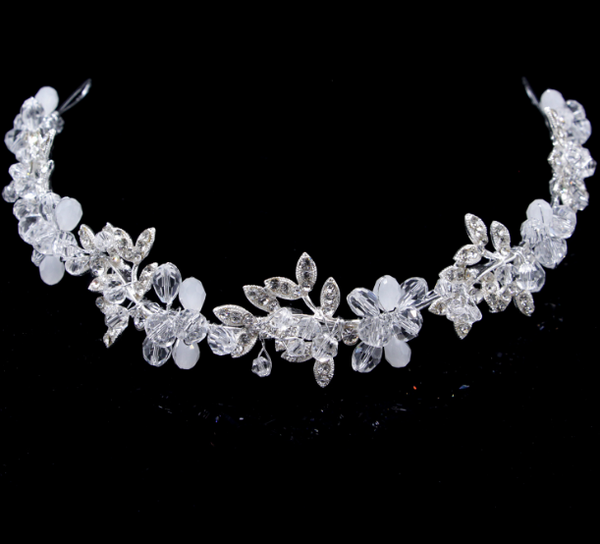 Flower Wedding Headband, Bridal Hair Vine  WH316