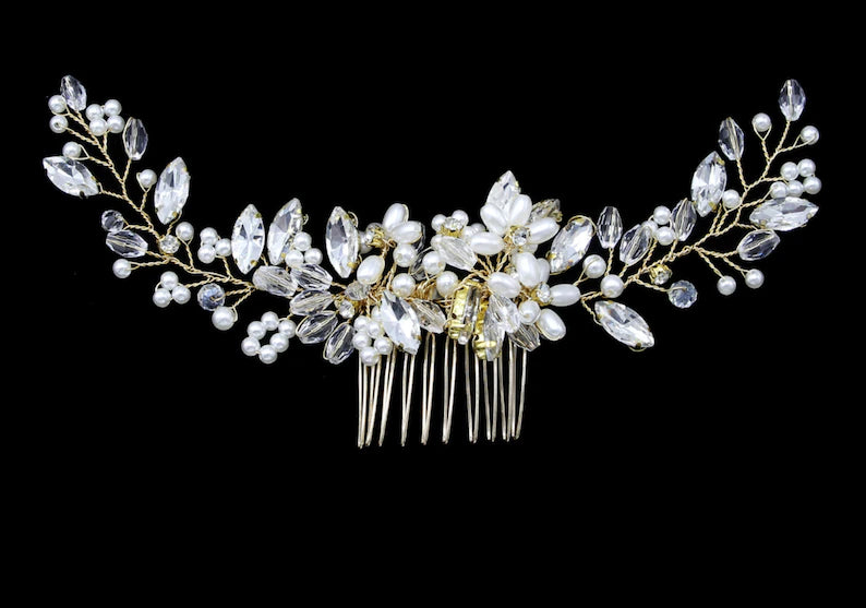 (TS797) 1 piece / Crystal Wedding Comb, Bridal Hair Accessories