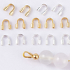 (EC002) 50 pcs / DIY Copper U-shaped Clasp Horseshoe Clasp Bracelet Closure Gold-plated Jewelry Accessories