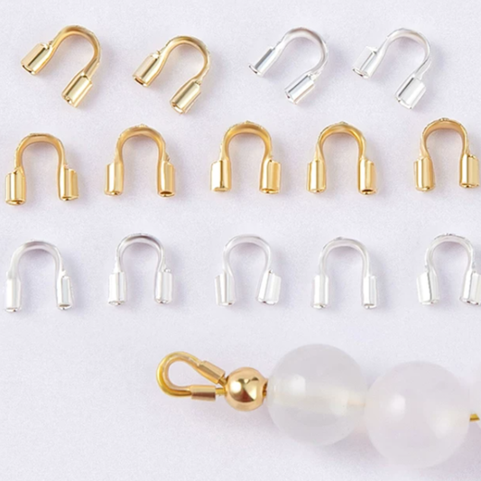 (EC002) 50 pcs / DIY Copper U-shaped Clasp Horseshoe Clasp Bracelet Closure Gold-plated Jewelry Accessories