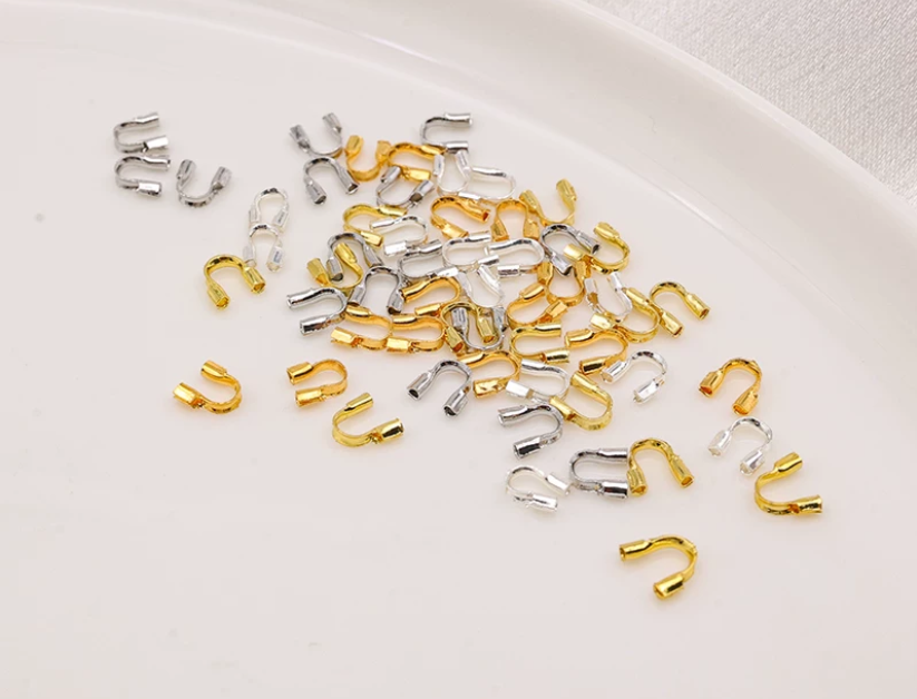 (EC002) 50 pcs / DIY Copper U-shaped Clasp Horseshoe Clasp Bracelet Closure Gold-plated Jewelry Accessories
