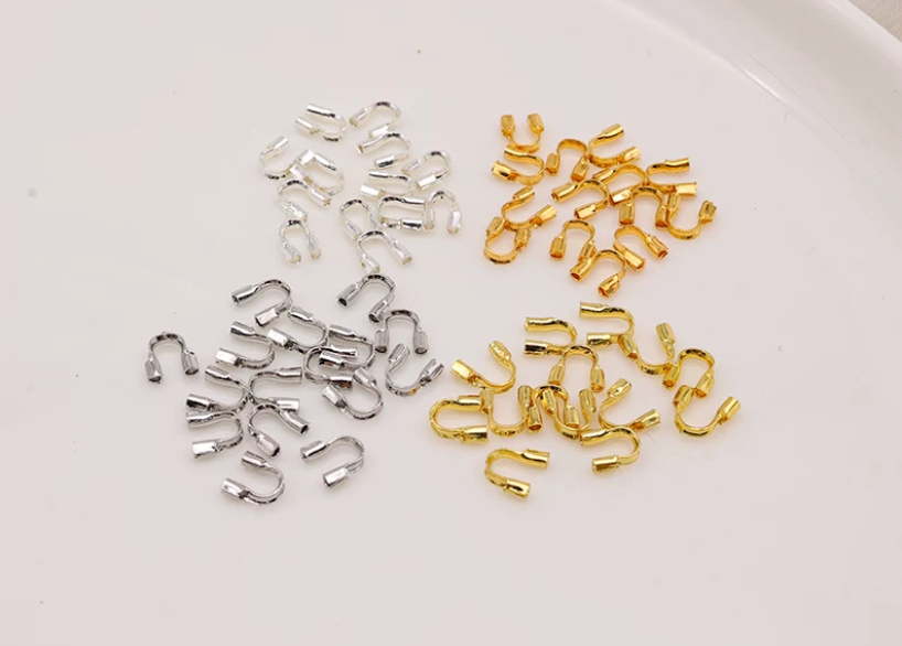 (EC002) 50 pcs / DIY Copper U-shaped Clasp Horseshoe Clasp Bracelet Closure Gold-plated Jewelry Accessories