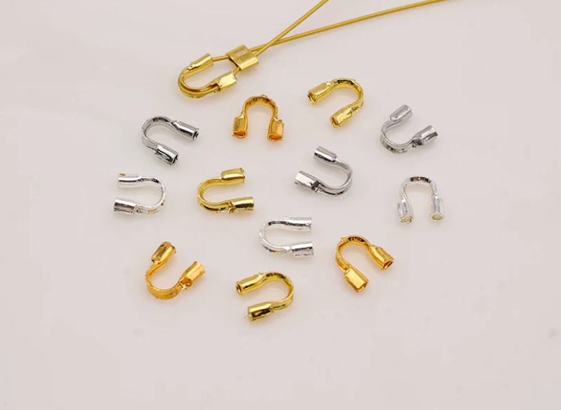 (EC002) 50 pcs / DIY Copper U-shaped Clasp Horseshoe Clasp Bracelet Closure Gold-plated Jewelry Accessories
