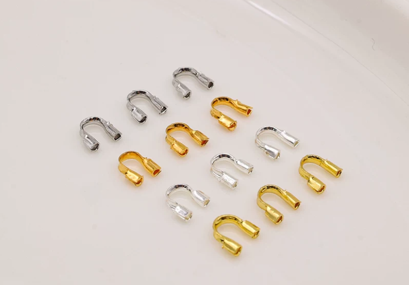 (EC002) 50 pcs / DIY Copper U-shaped Clasp Horseshoe Clasp Bracelet Closure Gold-plated Jewelry Accessories