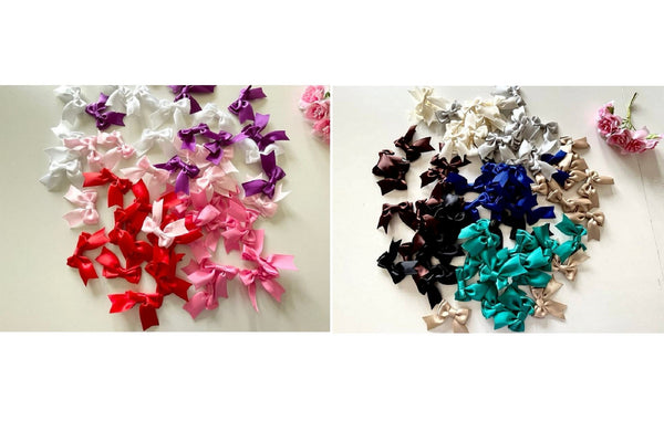 20 pieces / 4.7cm / Handmade Double Satin Bows BW003