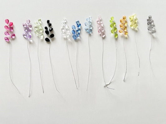 10 Stems / Crystal Bead Leaf Spray  FS21S