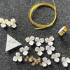 (FS60) 10 stems / DIY Large Pearl Ivory Flower Kit