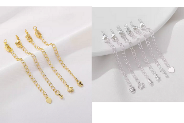 5 pcs / Gold Plated Extension with clasp  EK103