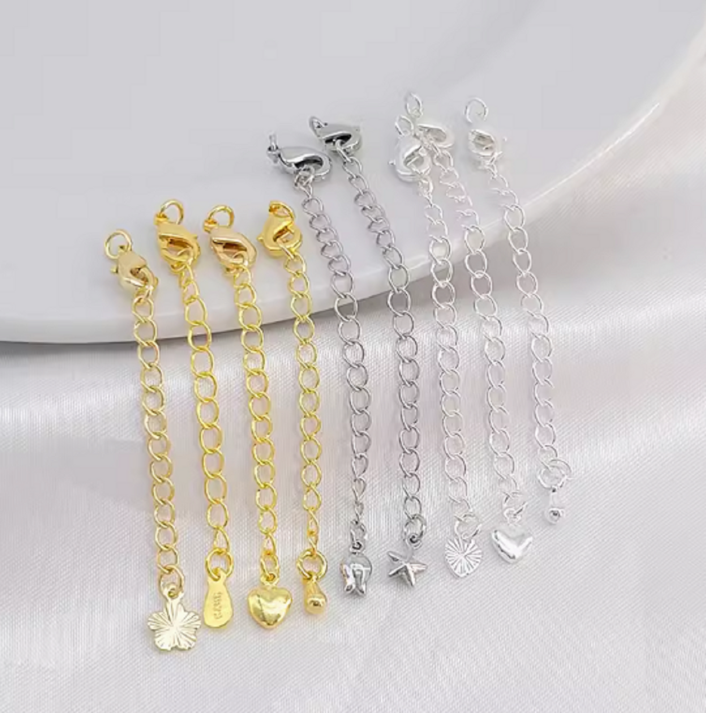 (EK102) 5 pcs / Gold Plated Extension with clasp