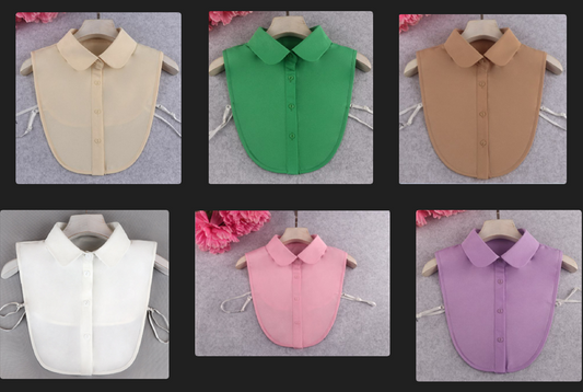 Chiffon Pan Fake Collar, False Collar, Removable Collar B124(E)Pan