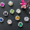 (P052S)  10 pcs / 16mm / Single loop Gold Base base Flatback Sew On Glass crystal