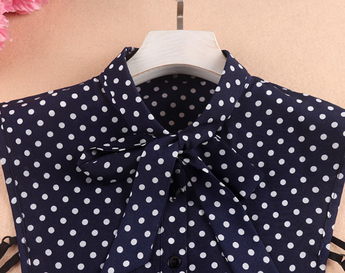 B123(E) Blue Fake Collar, False Collar, Removable Collar