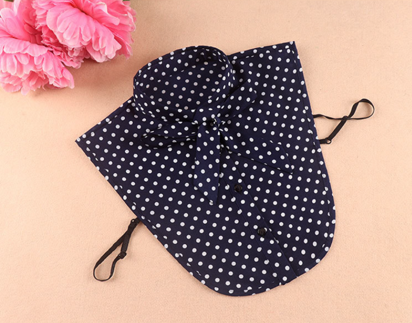 B123(E) Blue Fake Collar, False Collar, Removable Collar