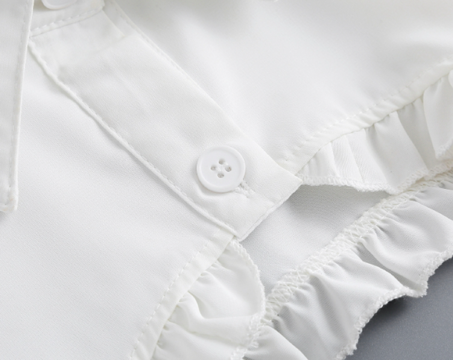B25 / Off White, Black / Chiffon Fake Collar, False Collar, Removable Collar