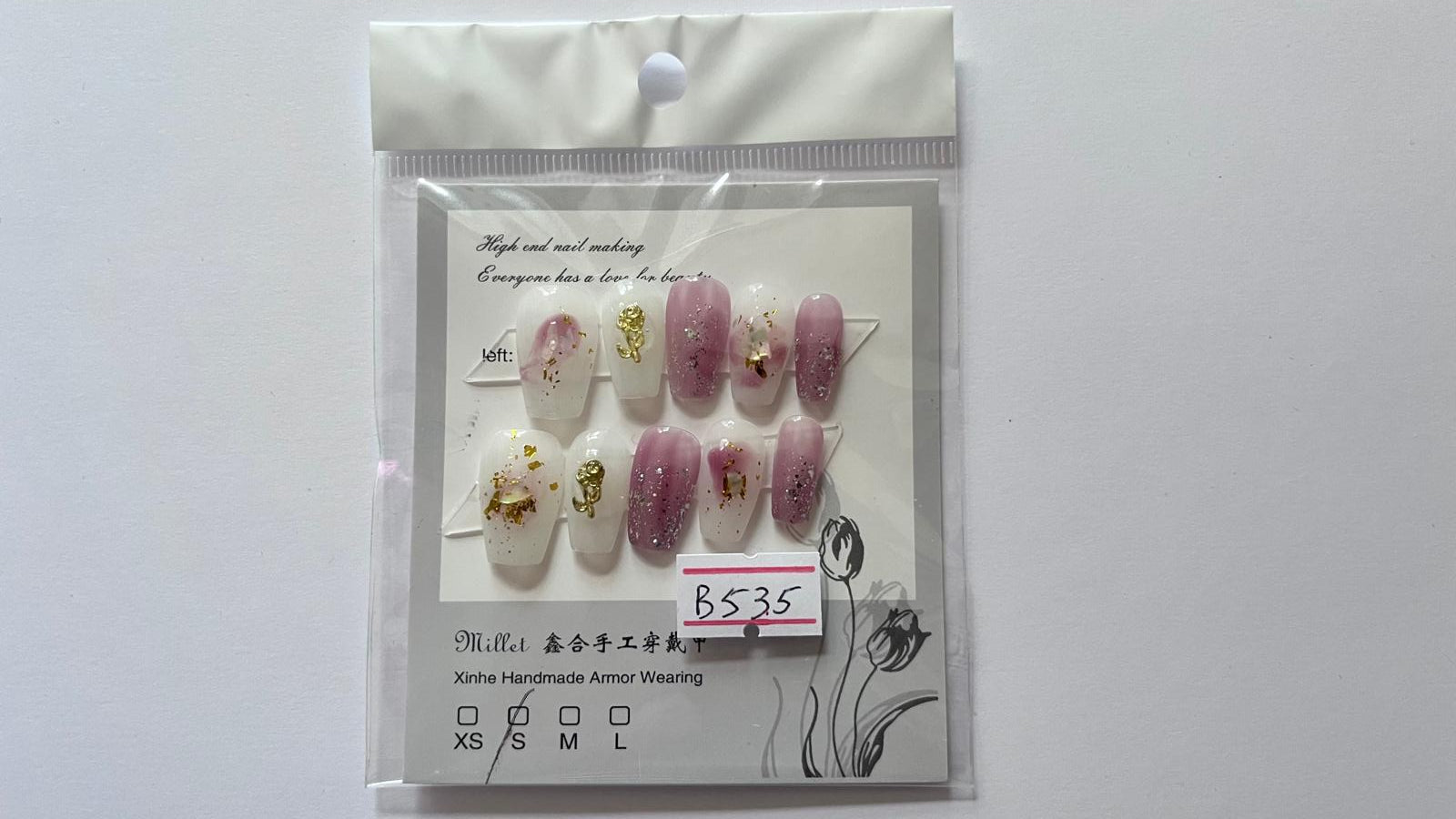 1 set Fake / False Press On Nails B535