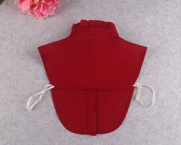 Dark Red Fake Collar, False Collar, Removable Collar B562(K)