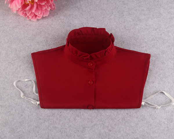 Dark Red Fake Collar, False Collar, Removable Collar B562(K)