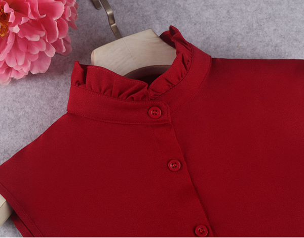 Dark Red Fake Collar, False Collar, Removable Collar B562(K)