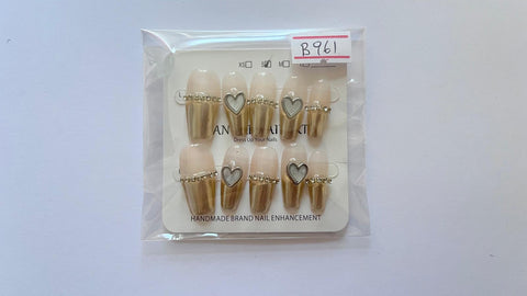10 pcs / Press On Nails B961