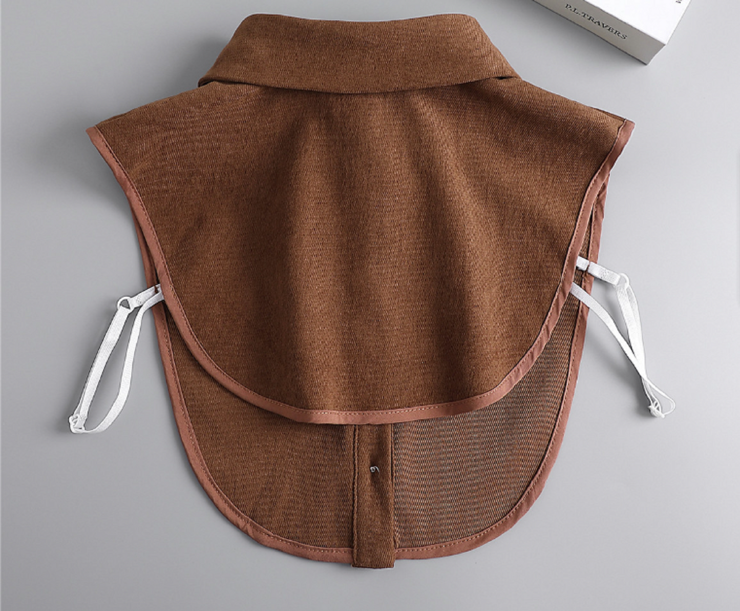 B836(pan) Brown Fake Collar, False Collar, Removable Collar