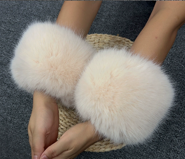 Faux Fur Wrist Cuffs, Fake Sleeve Cuffs, False Wrist Cuffs, Removable Wrist Cuffs SC701