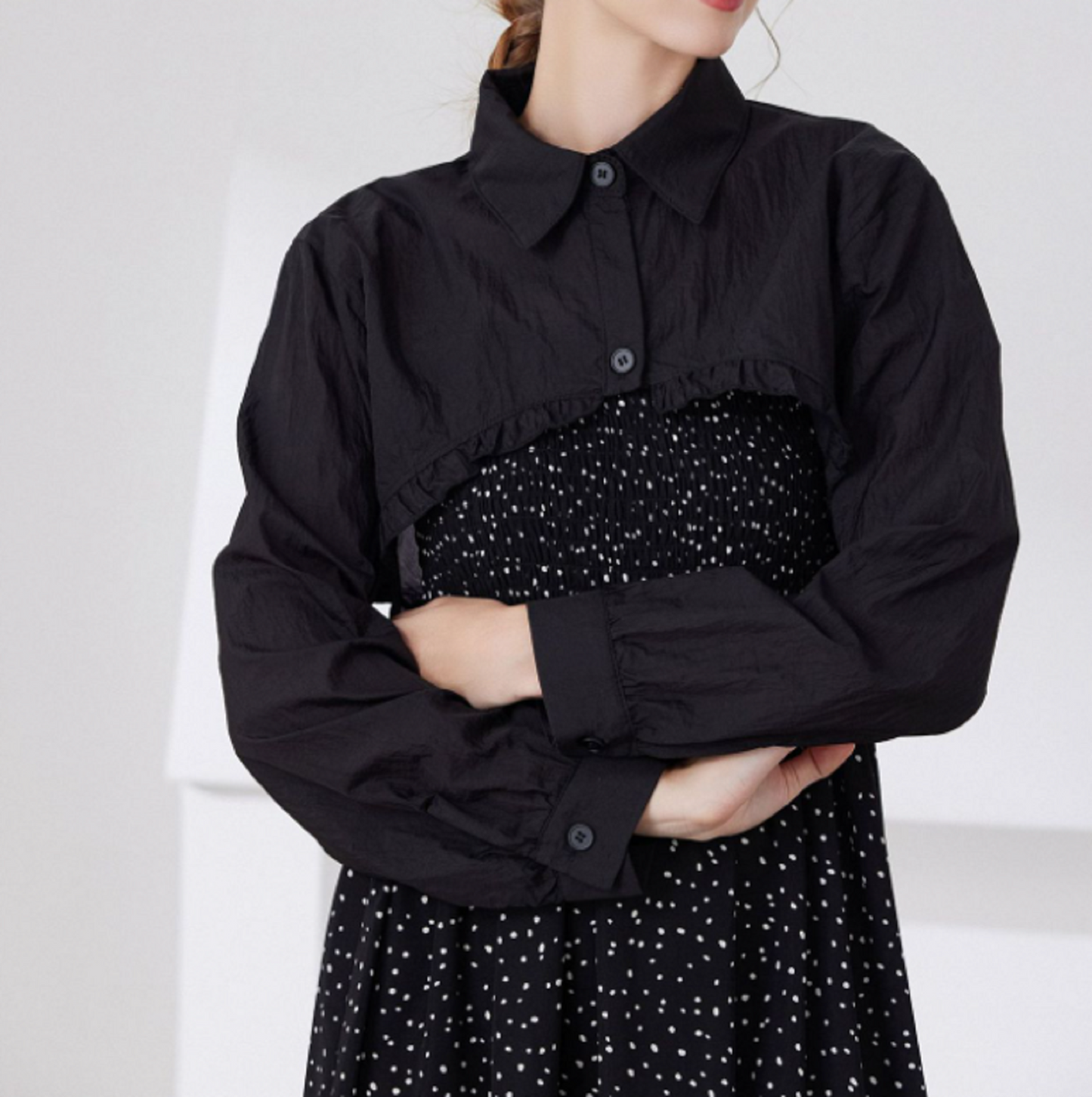 B28 / Black, Off White / Lace Fake Collar, False Collar, Removable Collar
