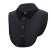 B809 / Black Fake Lace Collar, False Collar, Removable Collar