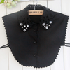 B120 / Black / Rhinestone Fake Collar, False Collar, Removable Collar