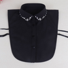 B832 / Black Rhinestone Fake Collar, False Collar, Removable Collar