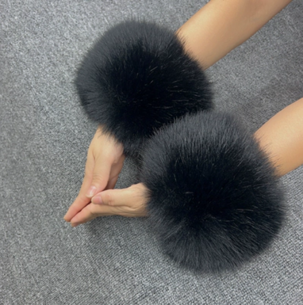 Faux Fur Wrist Cuffs, Fake Sleeve Cuffs, False Wrist Cuffs, Removable Wrist Cuffs SC701