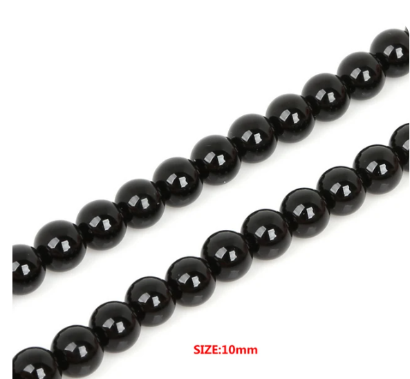 6mm, 8mm / No Hole Black Round Pearl Beads, Jewellery Making