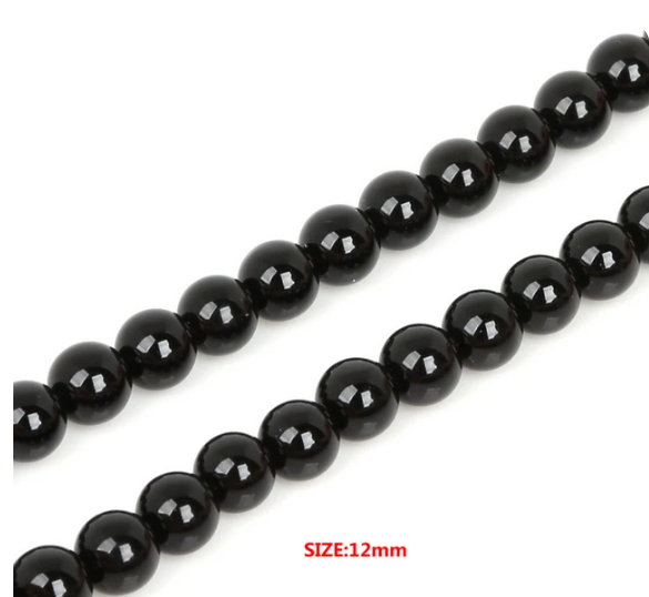 6mm, 8mm / No Hole Black Round Pearl Beads, Jewellery Making