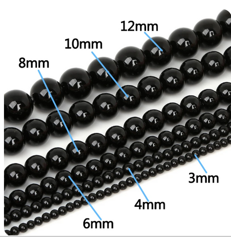 6mm, 8mm / No Hole Black Round Pearl Beads, Jewellery Making