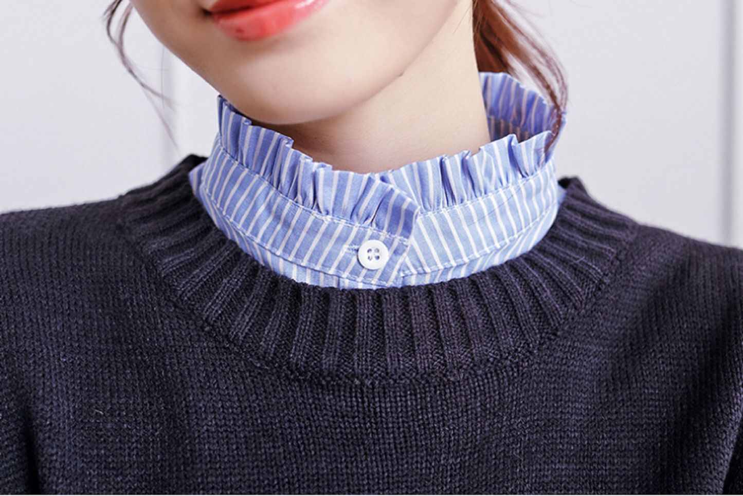 B636 / Cotton Fake Collar, False Collar, Removable Collar