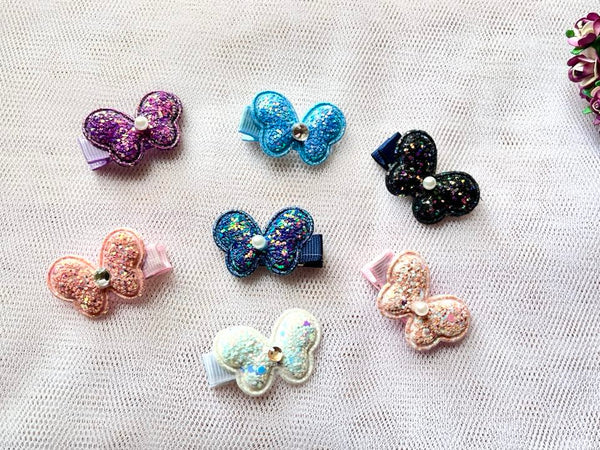 4 x 3cm / Handmade 3D Glitter Butterfly Hair Clip, Girl  Hair Clip, Baby Hair Accessories  BC002