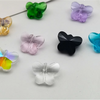 (Y203)  10 Pcs / 14mm / High Quality straight Hole Glass Butterfly Beads, DIY Jewellery Making
