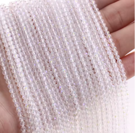 180 pcs / 6mm / Rondelle Gass Beads, Jewellery Making