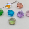 10 Pcs / 14mm / High Quality straight Hole Artificial Glass Flower Beads, DIY Jewellery