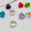 (Y205) 15 Pcs / 10mm / High Quality straight Hole Glass Heart Beads, DIY Jewellery Making