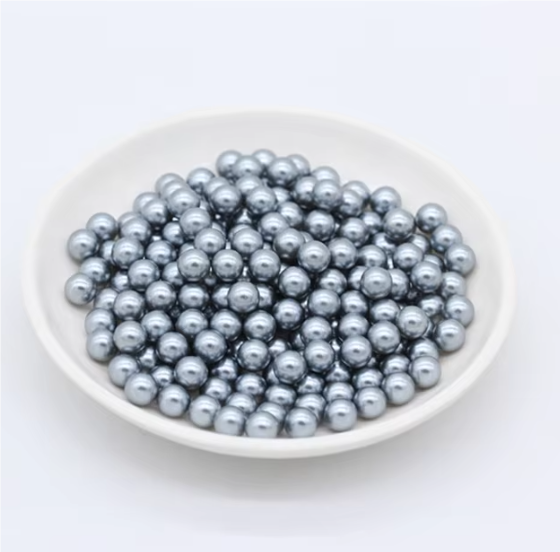 6mm, 8mm, 10mm / No hole Dark Silver Grey Round Pearl Beads