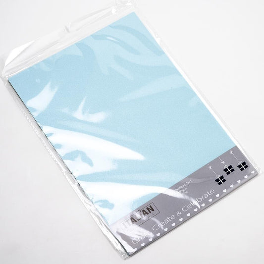 A4 / Blue / 10 sheets / Double Sided Metallic Textured Card IO-C01 (Wholesale)