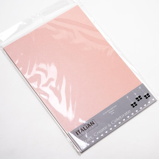 A4 / 10 sheets / Pink Double Sided Metallic Textured Card IO-C04 (Wholesale)